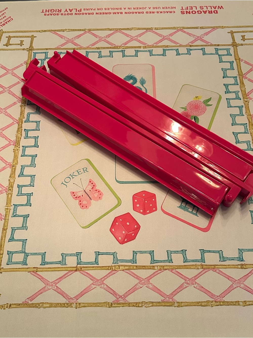 Mahjong Classic Home mat and dark pink racks NEW - Picture 7 of 11